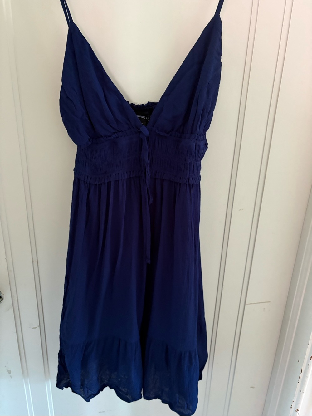 Women's Navy Blue Spaghetti-Strap Dress